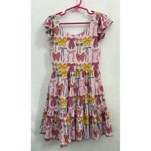 NWT Southern Sussies DreamLoom Bamboo Dress Pink Bows Toddler Girls 5/6